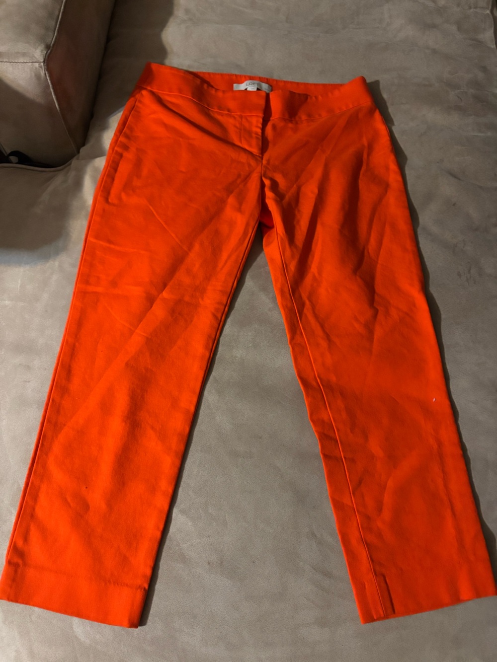 LOFT Marisa Size 4 Bright Orange Straight Leg Pants Women’s Career Workwear